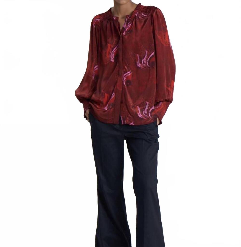 NEW MARIA CHER melrose julieta blouse in red